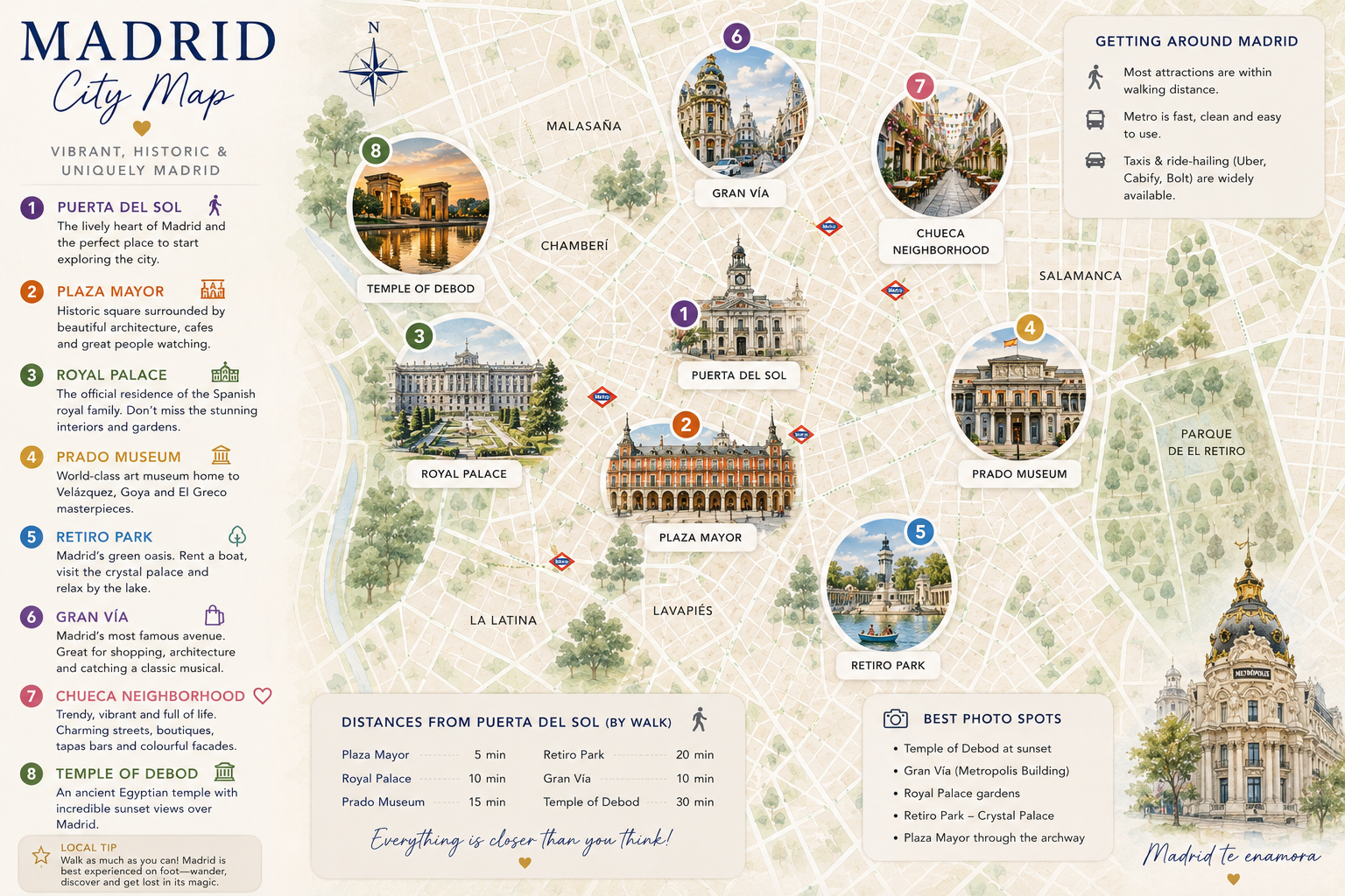 Madrid Interactive City Map - Spain