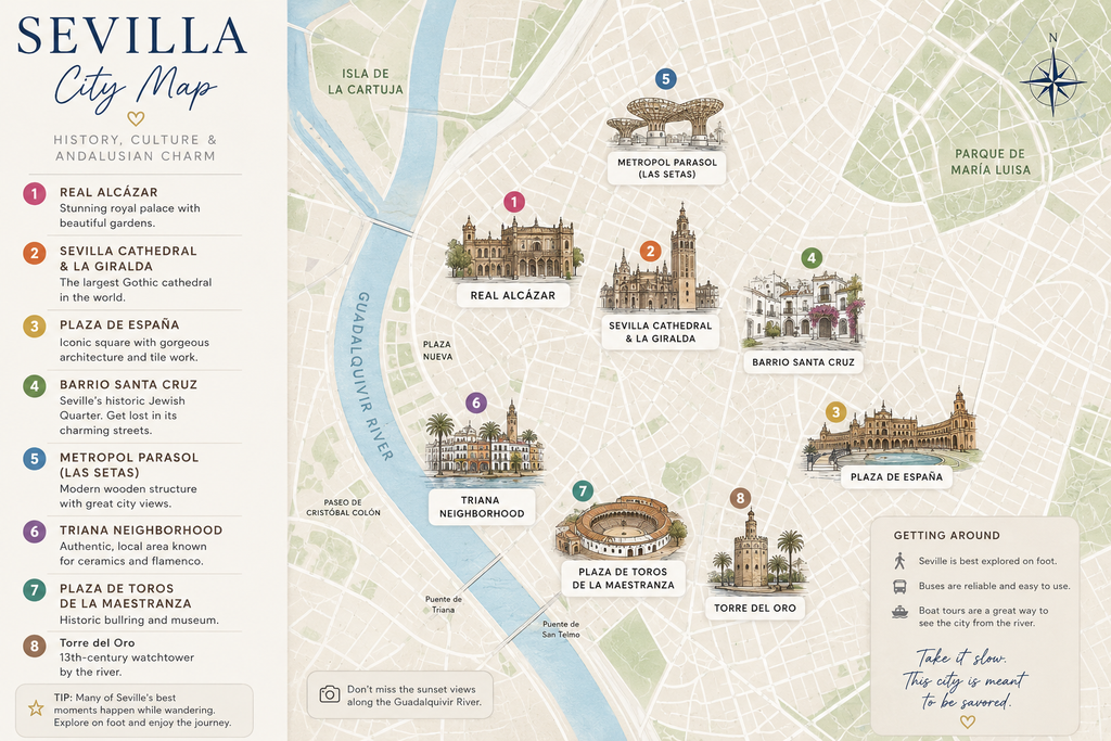 Sevilla Interactive City Map - Andalucía, Spain